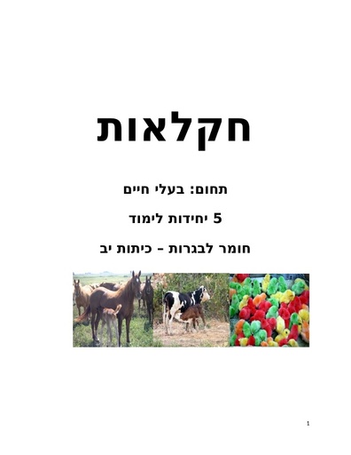 עופות-חוברת לימוד