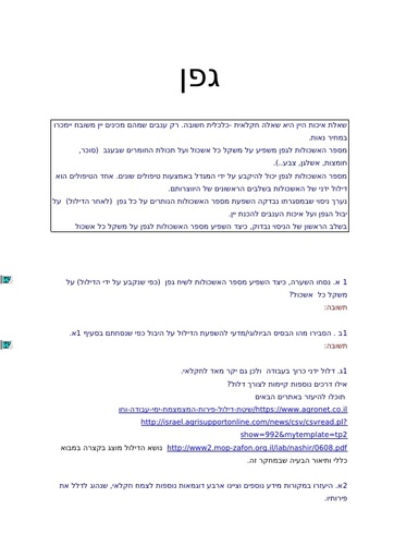 תרגיל חקר- השפעת דלול על איכות הפרי - מקור מבלע